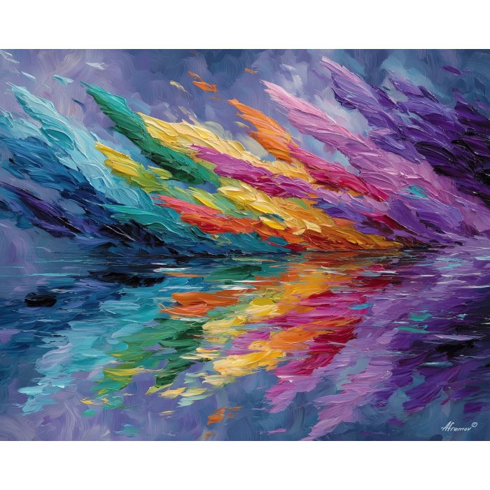 calligraphy, palette knife, oil painting, impasto, textured strokes, vivid colors, expressive art, modern painting, bold composition, dramatic light, color contrast, atmospheric, visual storytelling, contemporary art, creative, illustrative