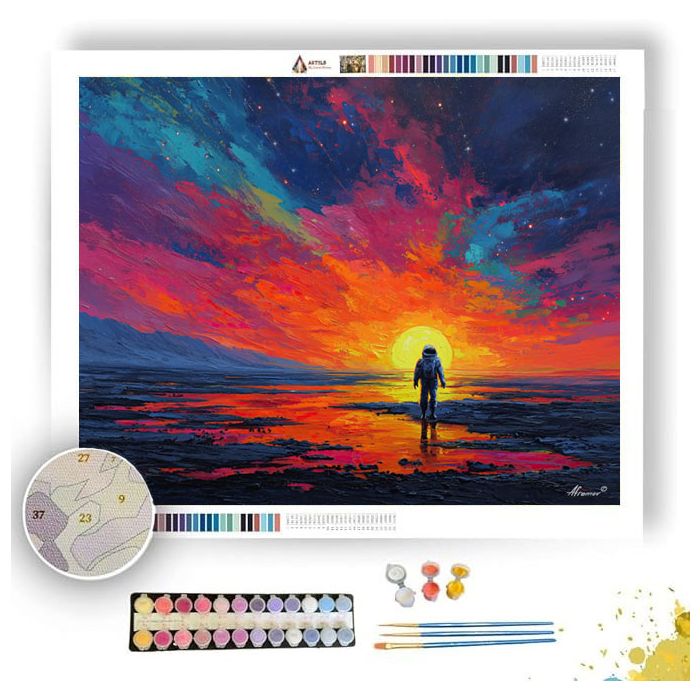 CRIMSON PULSE - Paint by Numbers Full Kit