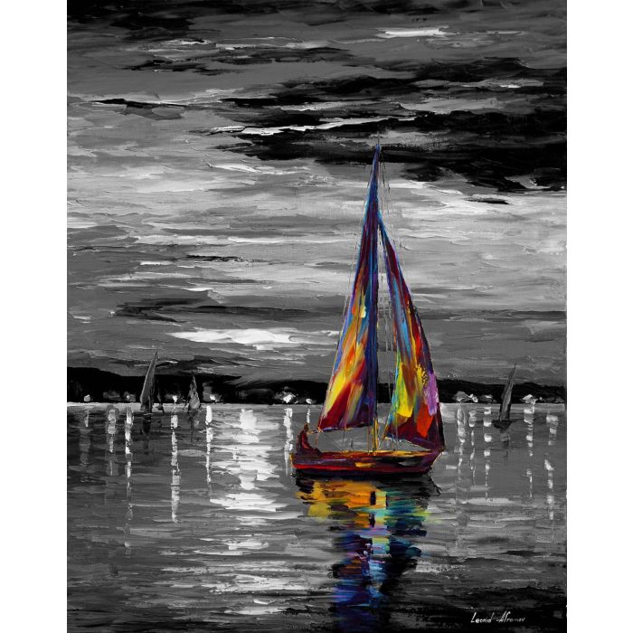 INSIDE SEA'S CRADLE B&W By Leonid Afremov