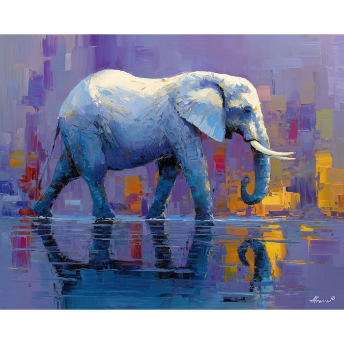 azure, sanctuary, palette knife, oil painting, impasto, textured strokes, vivid colors, modern art, expressive painting, bold composition, atmospheric, dramatic light, color contrast, contemporary, visual storytelling, creative art, fine art