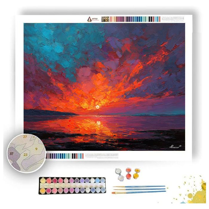 FLICKERING CONTOUR - Paint by Numbers Full Kit