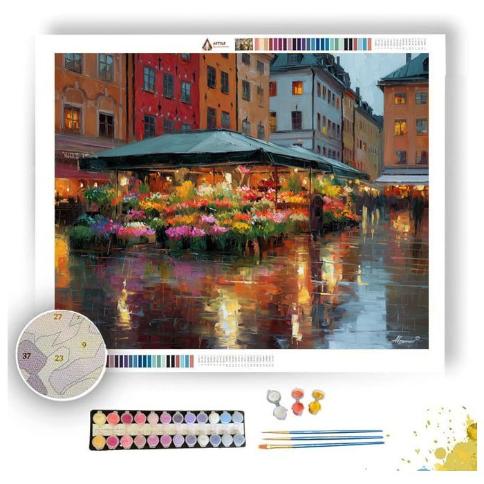 STOCKHOLM FLOWER STALL AT - Paint by Numbers Full Kit