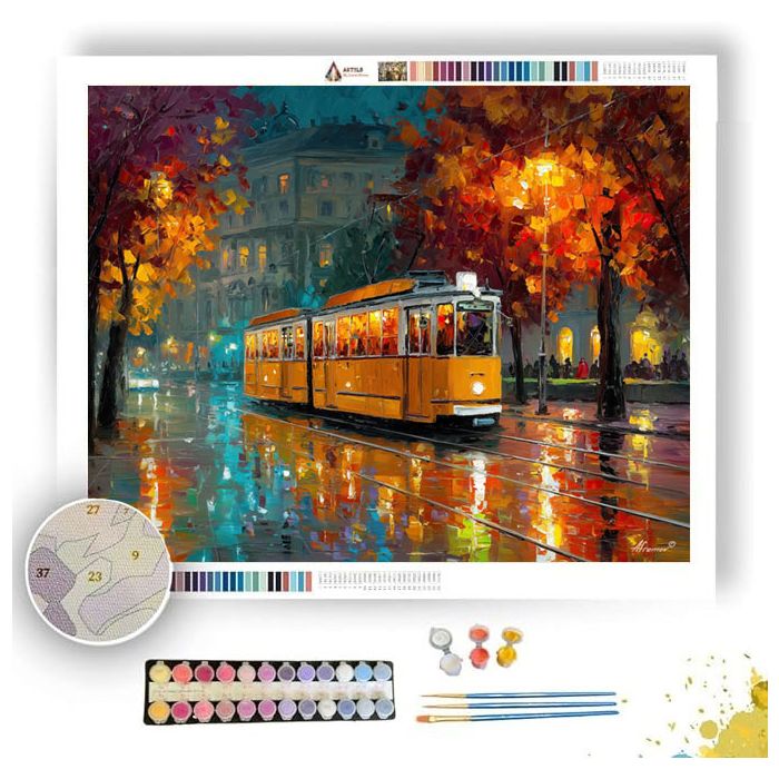 LJUBLJANA YELLOW TRAM ON - Paint by Numbers Full Kit