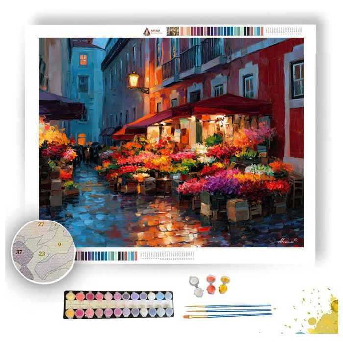 LISBON FLOWER STALL AT - Paint by Numbers Full Kit