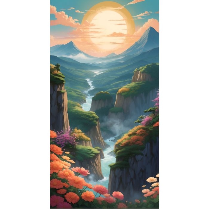 Ghibli-Inspired Enchanted Landscape