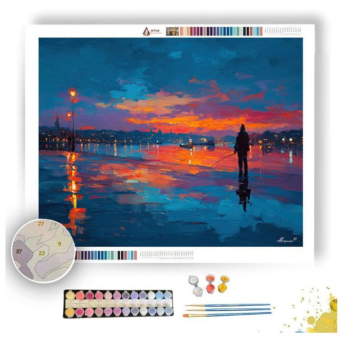 OSLO FISHERMAN AT TWILIGHT - Paint by Numbers Full Kit