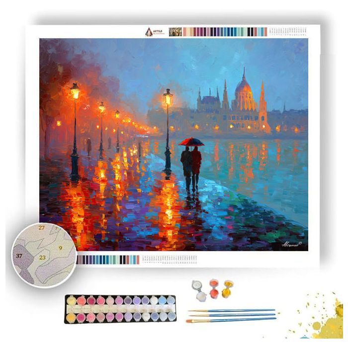 BUDAPEST UMBRELLA COUPLE IN - Paint by Numbers Full Kit