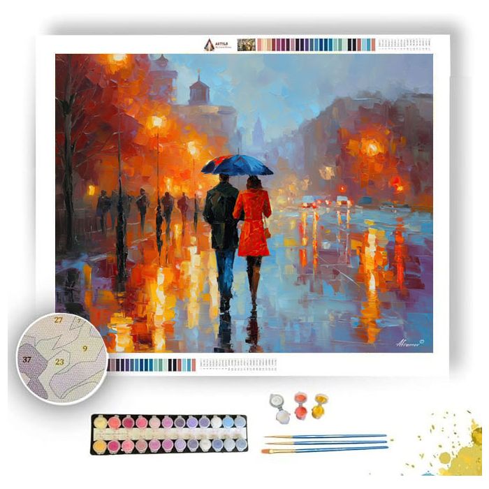 ZAGREB UMBRELLA COUPLE DURING - Paint by Numbers Full Kit