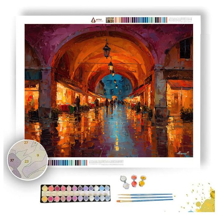 ZAGREB MARKET ARCHWAY GLOW - Paint by Numbers Full Kit