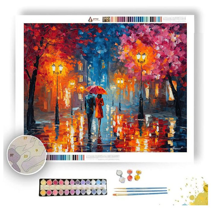 QUEBEC UMBRELLA COUPLE UNDER - Paint by Numbers Full Kit