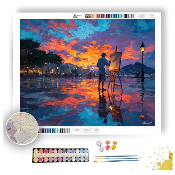 RIO DE JANEIRO ARTIST AT EASEL - Paint by Numbers Full Kit