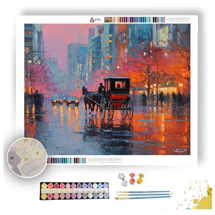 TOKYO HORSE DRAWN CARRIAGE - Paint by Numbers Full Kit