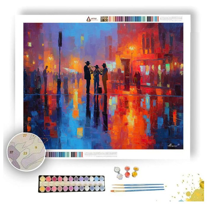 MEXICO CITY JAZZ BAND CORNER - Paint by Numbers Full Kit