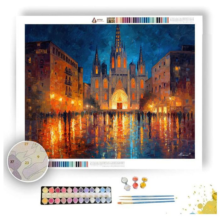 BARCELONA CATHEDRAL IN MIST - Paint by Numbers Full Kit