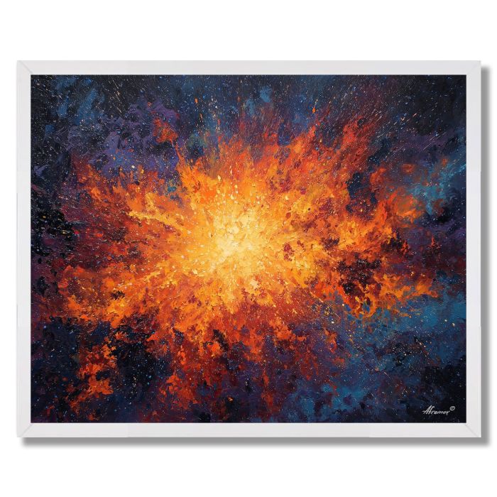 SUPERNOVA IN AMBER DUST - FRAMED