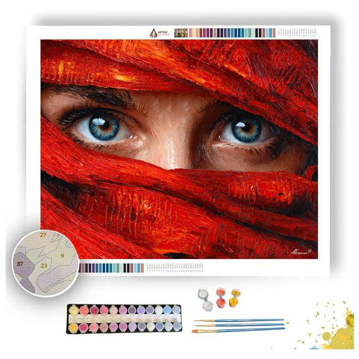 RED SILK INTENSITY - Paint by Numbers Full Kit