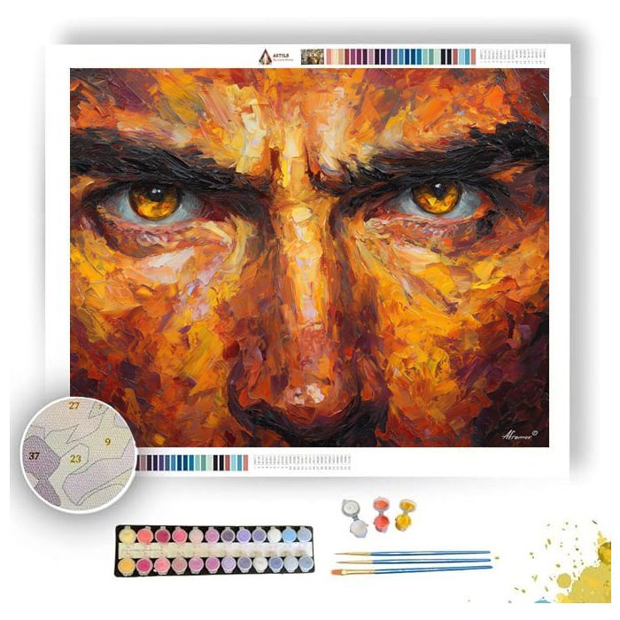 AMBER FIRELIGHT FOCUS - Paint by Numbers Full Kit
