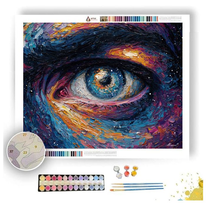 GALAXY WITHIN THE PUPIL - Paint by Numbers Full Kit