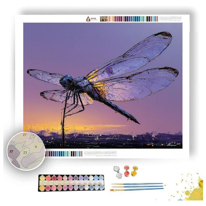 SILVER WINGS AT DUSK - Paint by Numbers Full Kit