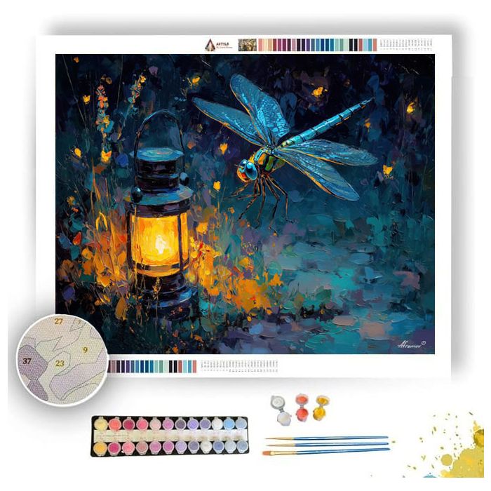 LANTERN GARDEN HOVER - Paint by Numbers Full Kit