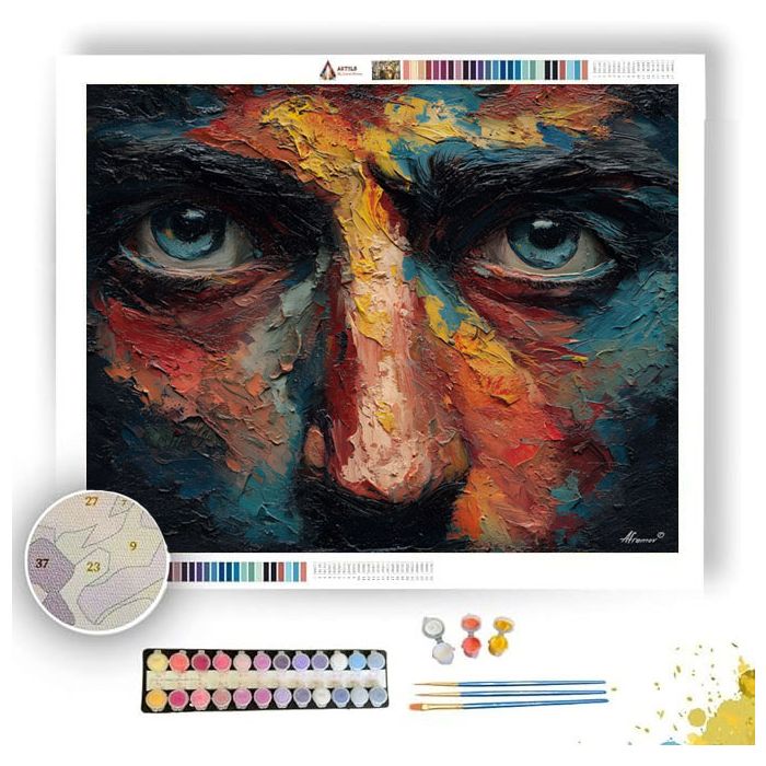 SHADOWED ALLEY GAZE - Paint by Numbers Full Kit