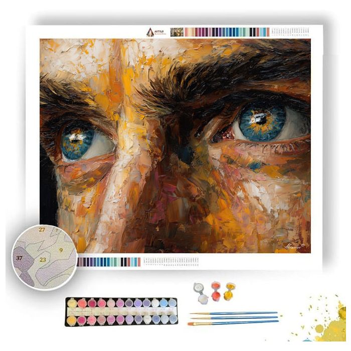 TRAIN WINDOW GLANCE - Paint by Numbers Full Kit