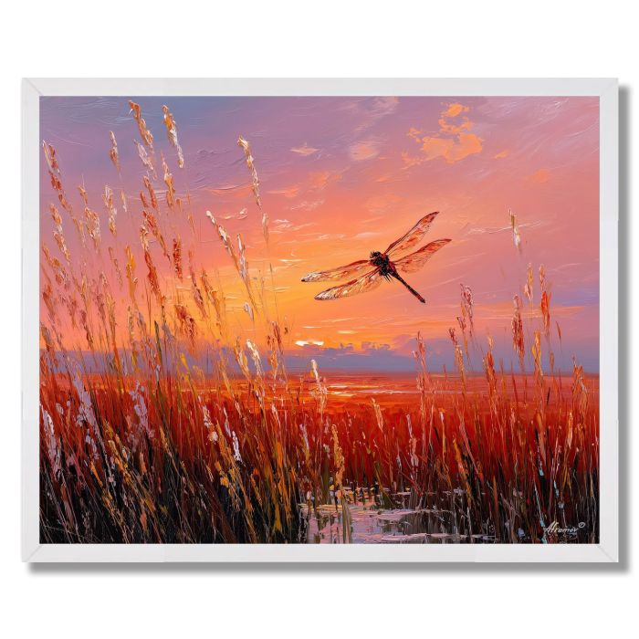 WINGS OVER AMBER MARSH - FRAMED