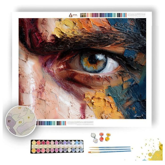 SILVER SPOTLIGHT GAZE - Paint by Numbers Full Kit