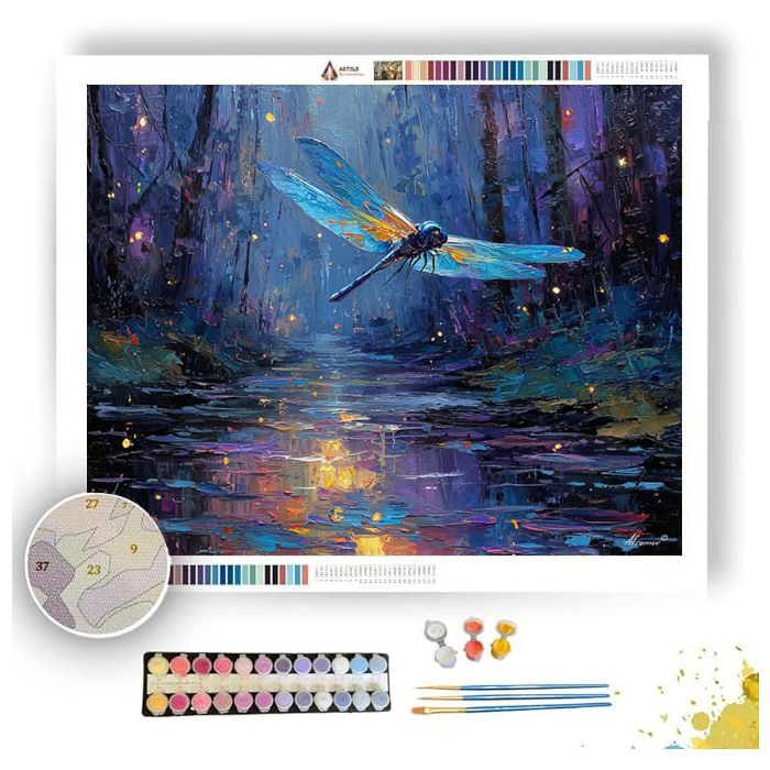 BLUE FLASH ABOVE RIVERBEND - Paint by Numbers Full Kit