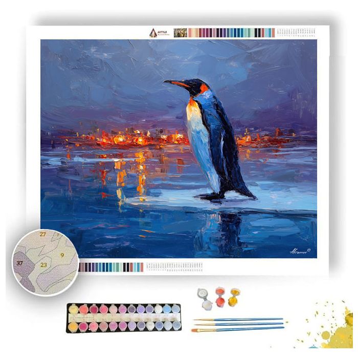 MIDNIGHT BLUE SHORE - Paint by Numbers Full Kit