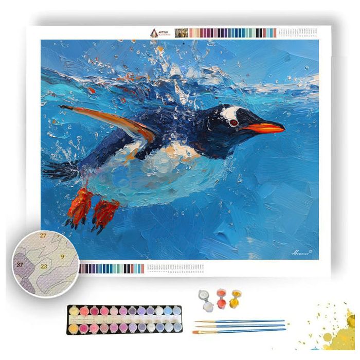 DIVE INTO AZURE - Paint by Numbers Full Kit