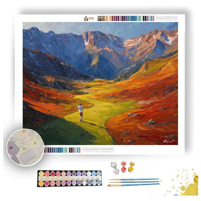 MOUNTAIN COURSE TURN - Paint by Numbers Full Kit