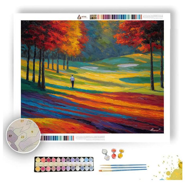 AUTUMN FAIRWAY RIBBONS - Paint by Numbers Full Kit