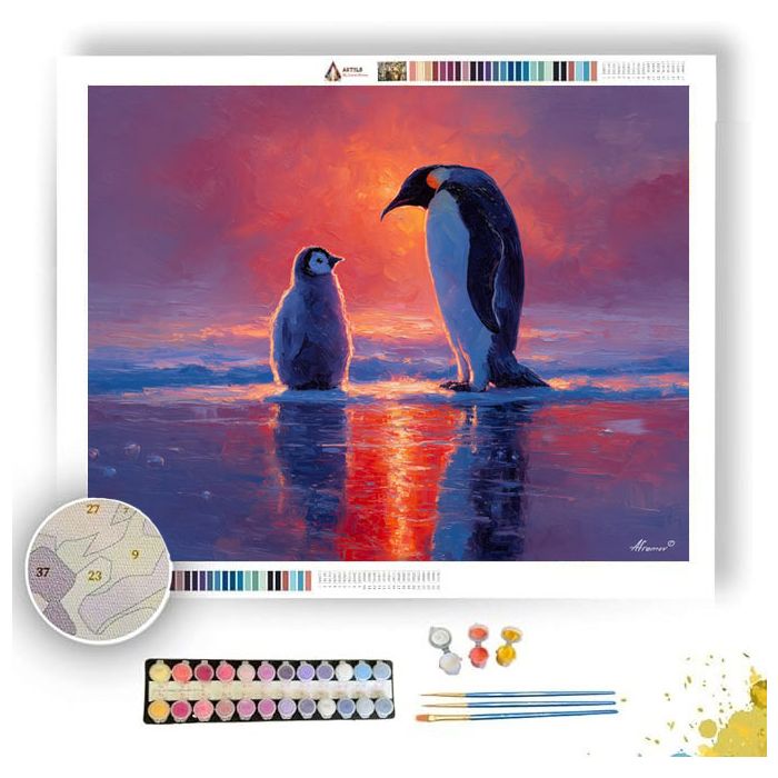 CHICK UNDER WARM GLOW - Paint by Numbers Full Kit