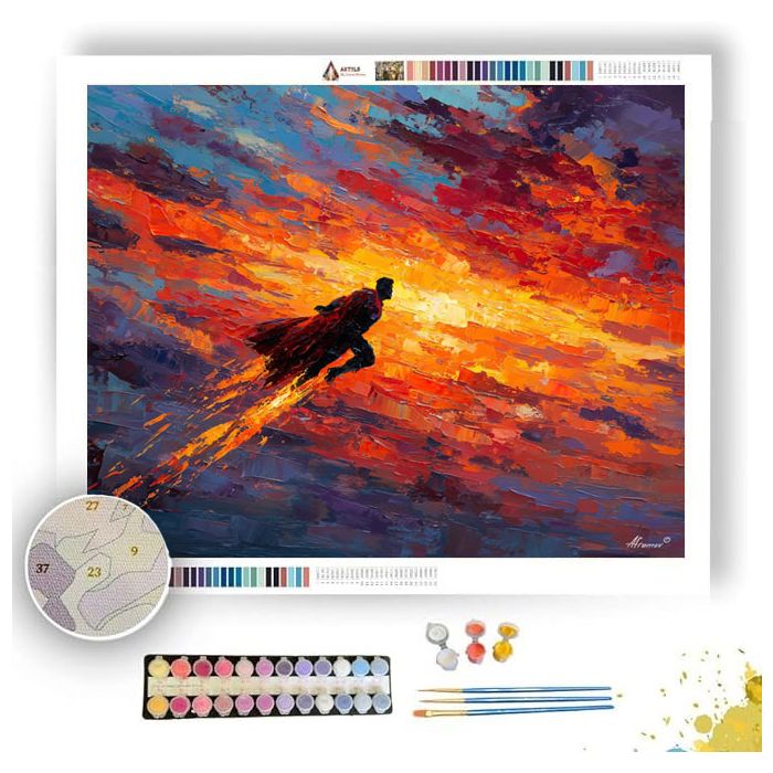 MIDAIR BUILD IN GOLDEN LIGHT - Paint by Numbers Full Kit