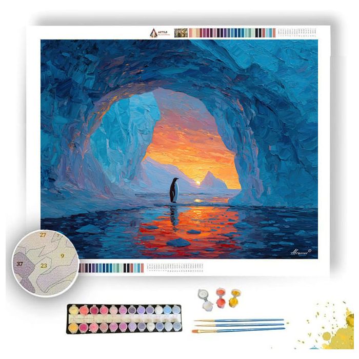 GLACIER CAVE GLOW - Paint by Numbers Full Kit