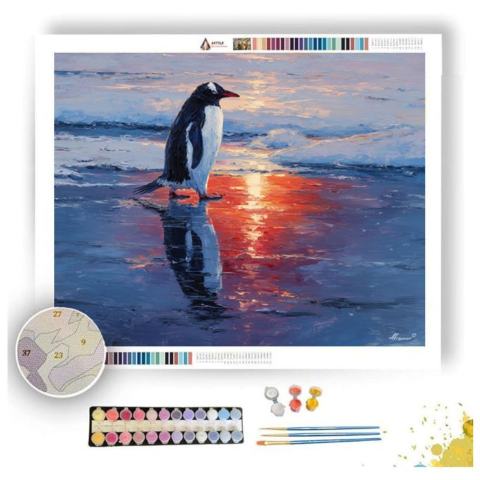 REFLECTION ON BLACK ICE - Paint by Numbers Full Kit