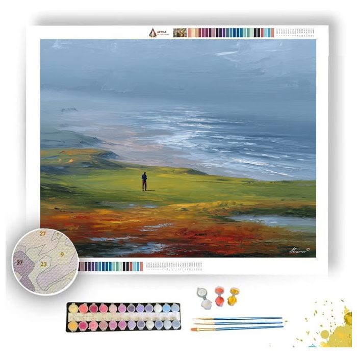 MIST OVER LINKS GREEN - Paint by Numbers Full Kit