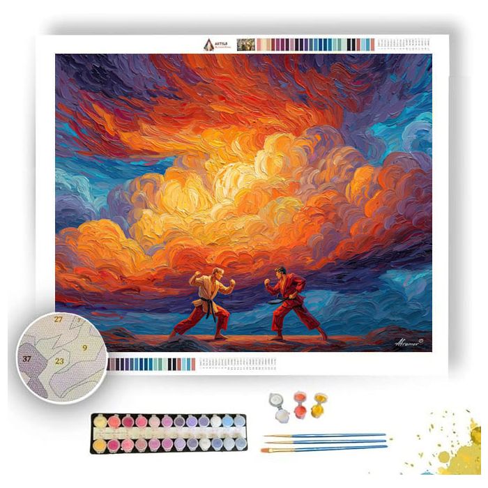 LAST CIRCLE UNDER EMBER CLOUDS - Paint by Numbers Full Kit