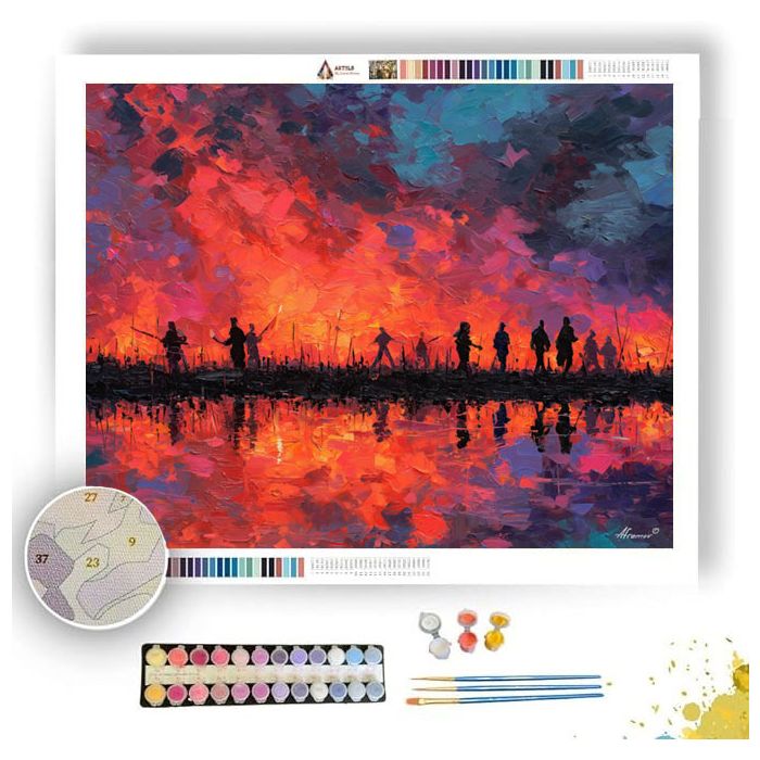 ELECTRIC MARSH SKIRMISH - Paint by Numbers Full Kit