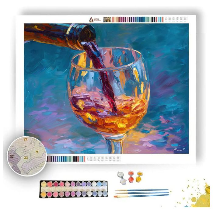 WINE POUR REFLECTION - Paint by Numbers Full Kit