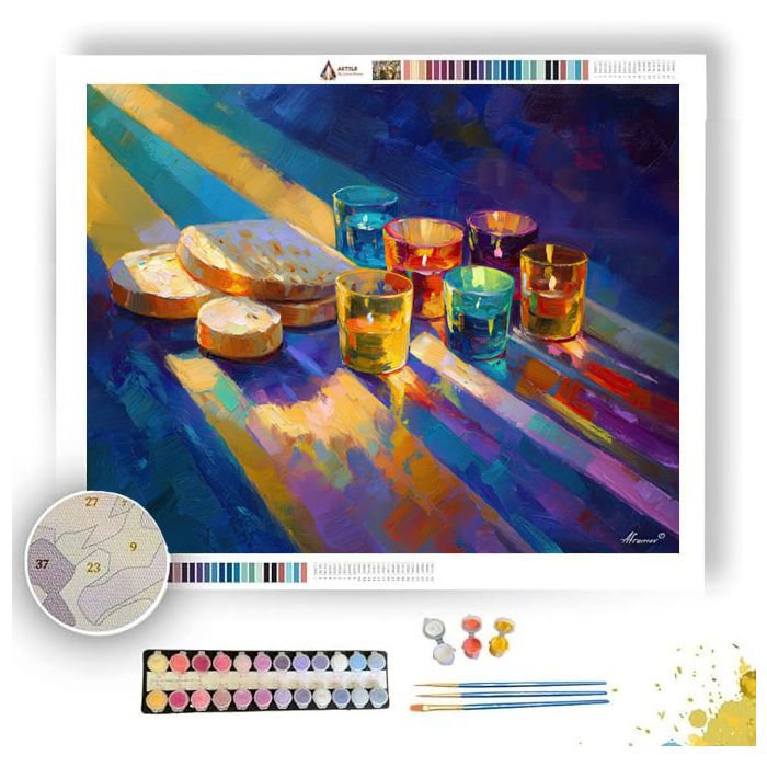 PASSOVER LIGHT STRIPE - Paint by Numbers Full Kit
