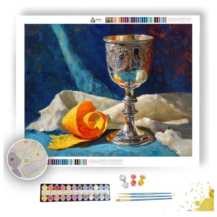 KIDDUSH CUP AND ORANGE PEEL - Paint by Numbers Full Kit