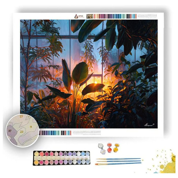 GLASSHOUSE TROPICAL LAYERS - Paint by Numbers Full Kit