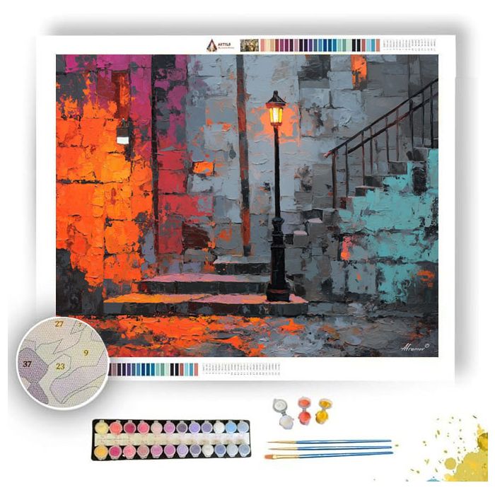 THE ALLEY BEFORE RAIN - Paint by Numbers Full Kit