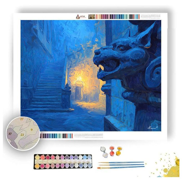 UNDER THE CRYPT MOON - Paint by Numbers Full Kit