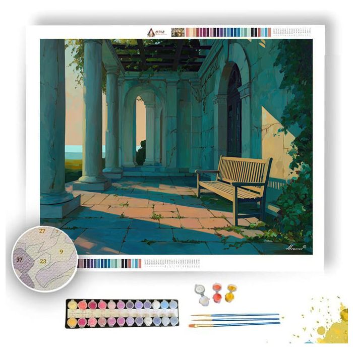 THE STAIR UNDER SKYLIGHT - Paint by Numbers Full Kit