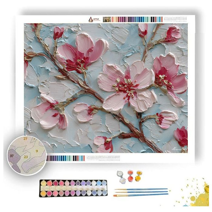 CHERRY BRANCH SILK - Paint by Numbers Full Kit