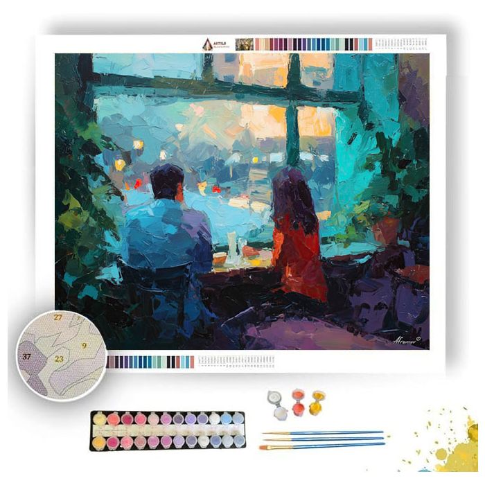WINDOW VIOLET HALO - Paint by Numbers Full Kit