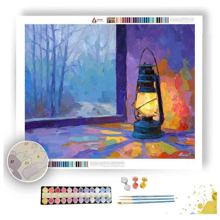 TERRACE LANTERN SCENE - Paint by Numbers Full Kit